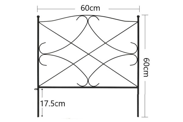 Outdoor Folding Draht Terrasse Zäune Blumenbeet Tier Hunde Barriere Rand Rand Dekor Streikposten