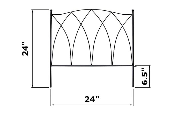 24 Zoll x 10 Fuß dekorativer Gartenrand mit Tierabsperrung, Drahtzaun